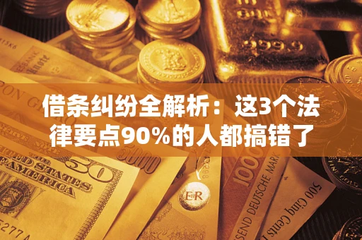 济南借条纠纷全解析：这3个法律要点90%的人都搞错了