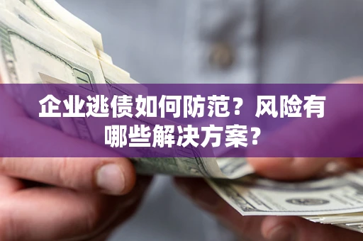 济南企业逃债如何防范？风险有哪些解决方案？